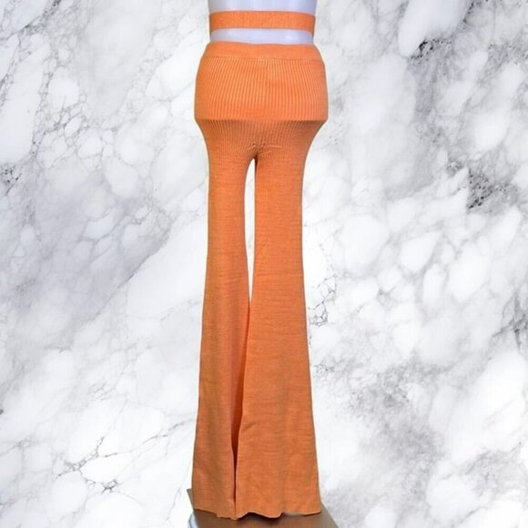 H:ours Cia Crossover Knit Pant - Orange Spacedye - Picture 3 of 9